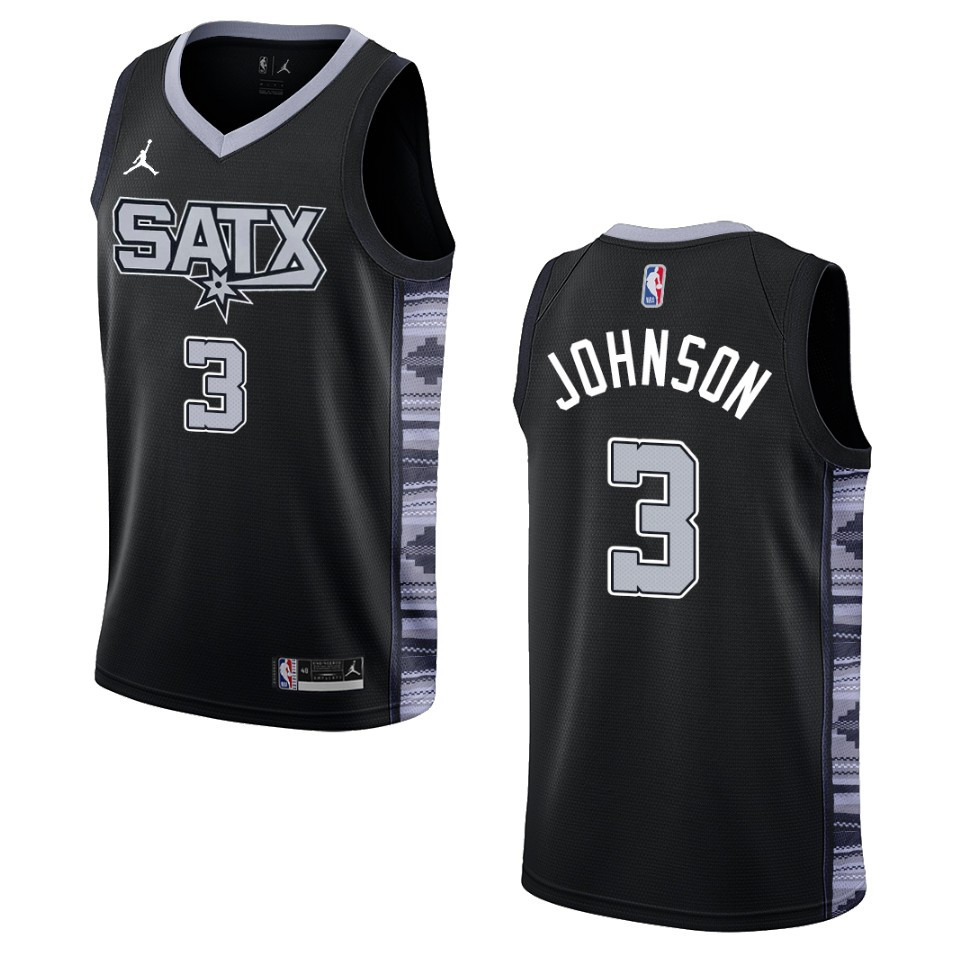 Keldon Johnson Black Statement Edition 2022-23 San Antonio Spurs Swingman Jersey