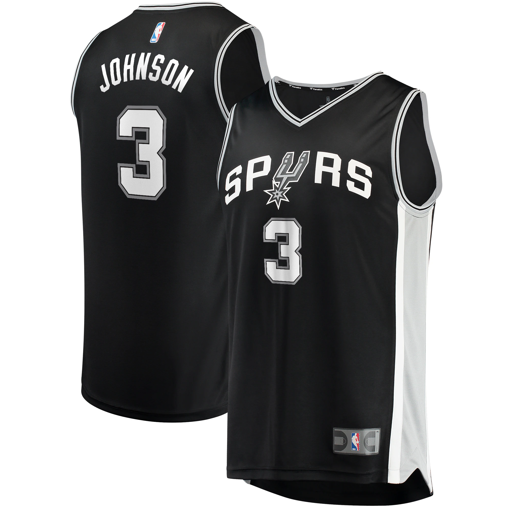 Keldon Johnson San Antonio Spurs Fanatics Branded Fast Break Replica Jersey Black – Icon Edition