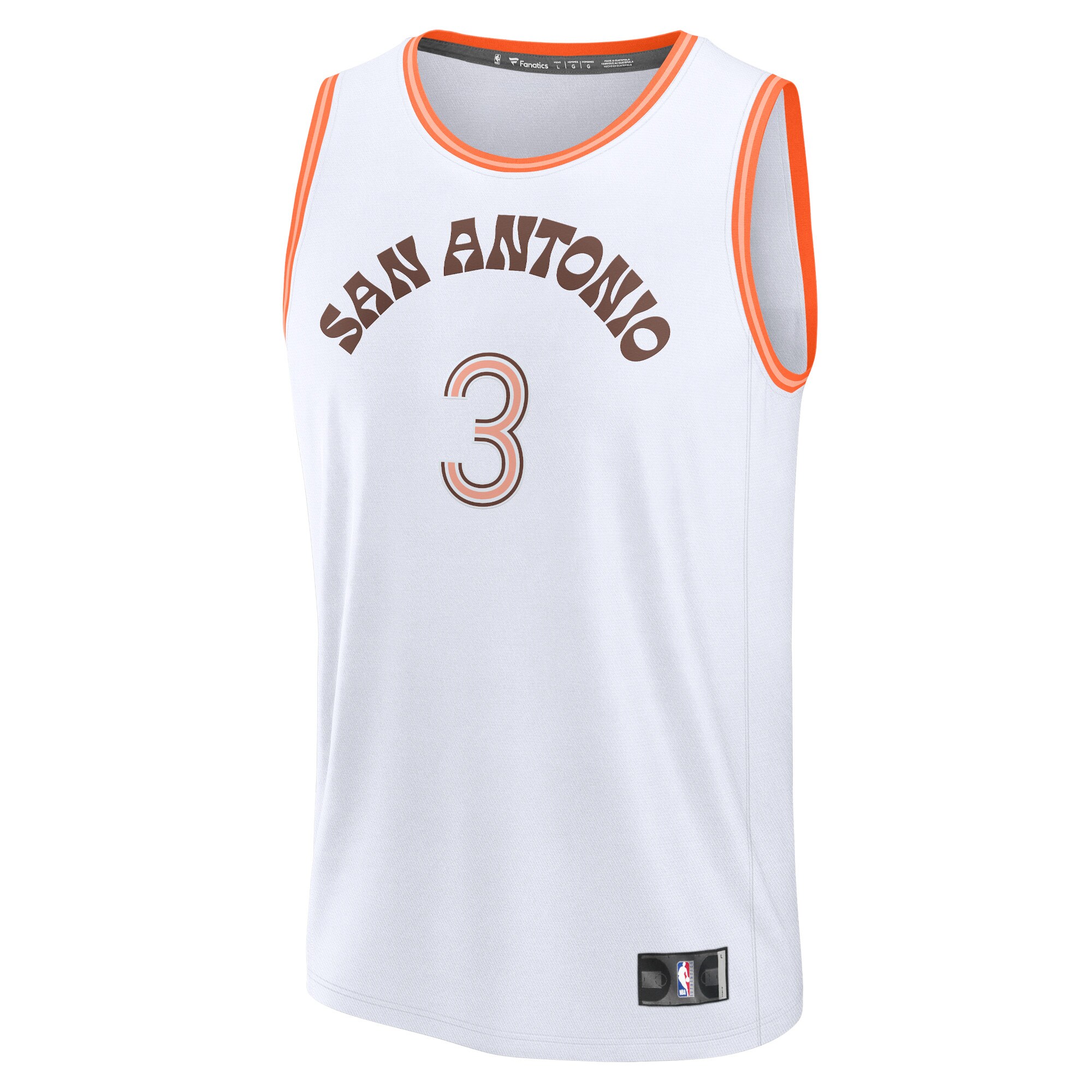Alternative view of Keldon Johnson San Antonio Spurs Fanatics Fast Break Jersey - White - City Edition