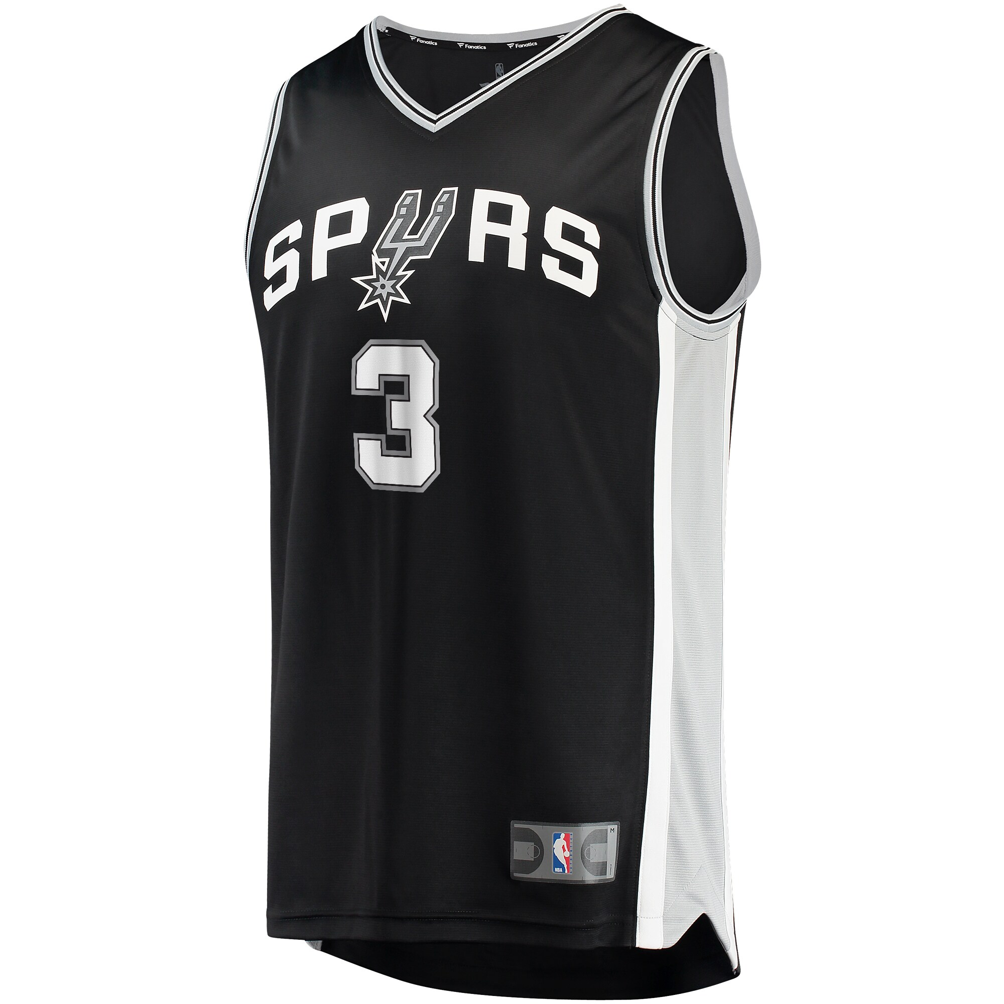 Alternative view of Keldon Johnson San Antonio Spurs Fanatics Fast Break Replica Jersey Black - Icon Edition