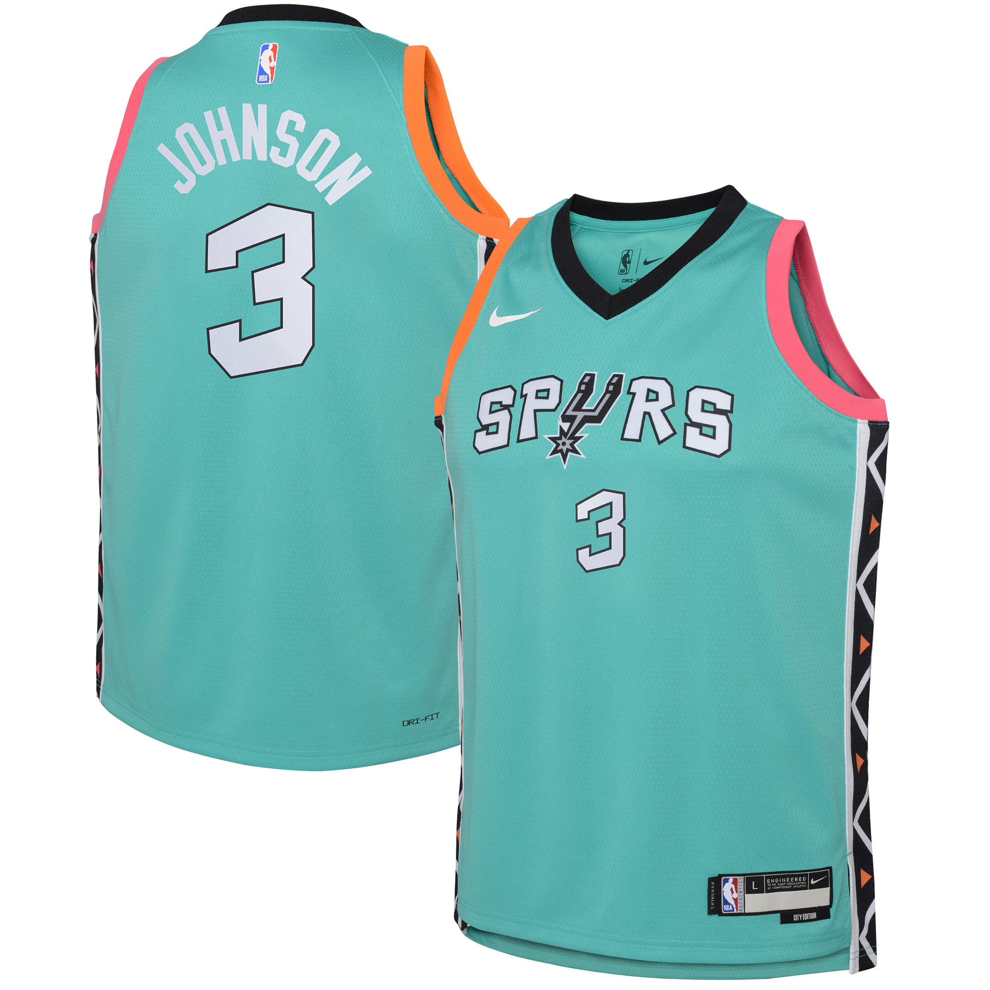 Keldon Johnson San Antonio Spurs Youth 2022/23 Swingman Jersey - City Edition - Green