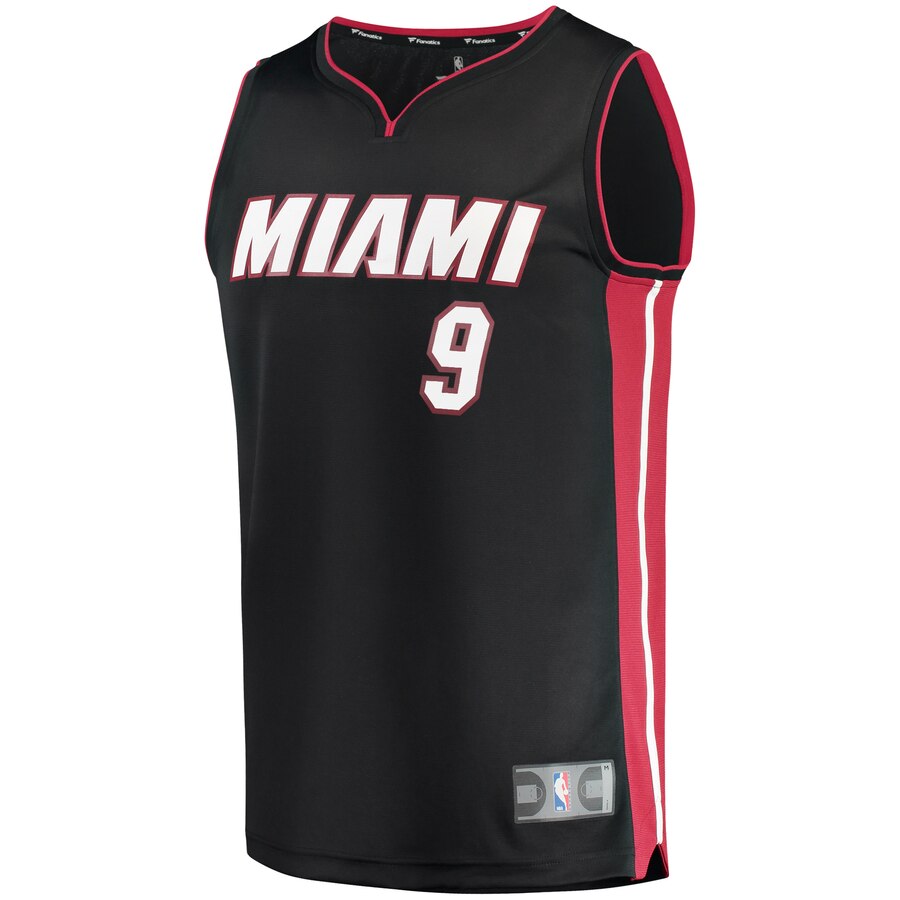Alternative view of Kelly Olynyk Miami Heat Fanatics Branded Fast Break Replica Jersey Black - Icon Edition