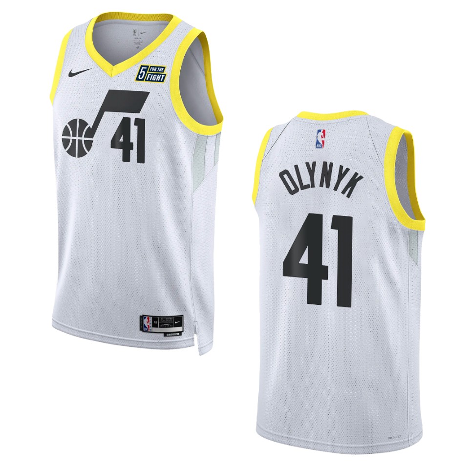 Kelly Olynyk White Association Edition 2022-23 Utah Jazz Swingman Jersey