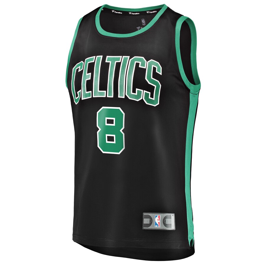 Alternative view of Kemba Walker Boston Celtics Fanatics Branded Fast Break Replica Player Jersey Black - Statement Edition