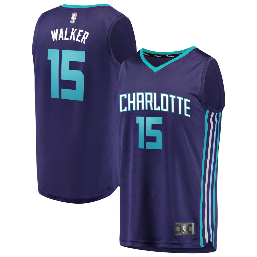 Kemba Walker Charlotte Hornets Fanatics Branded Youth Fast Break Replica Jersey Purple - Statement Edition