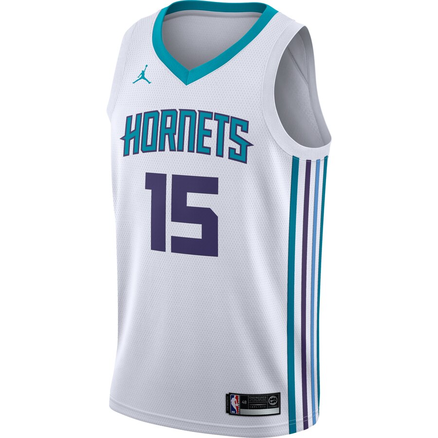 Alternative view of Kemba Walker Charlotte Hornets Jordan Brand Swingman Jersey White - Association Edition