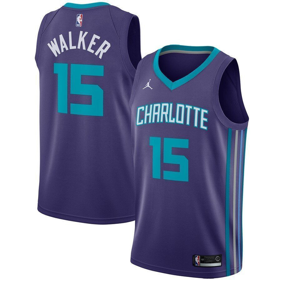 Kemba Walker Charlotte Hornets Swingman Jersey - Statement Edition - Purple - JS603 