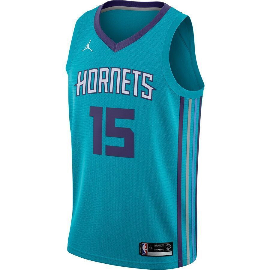 Alternative view of Kemba Walker Charlotte Hornets Swingman Jersey Teal - Icon Edition - JS369 