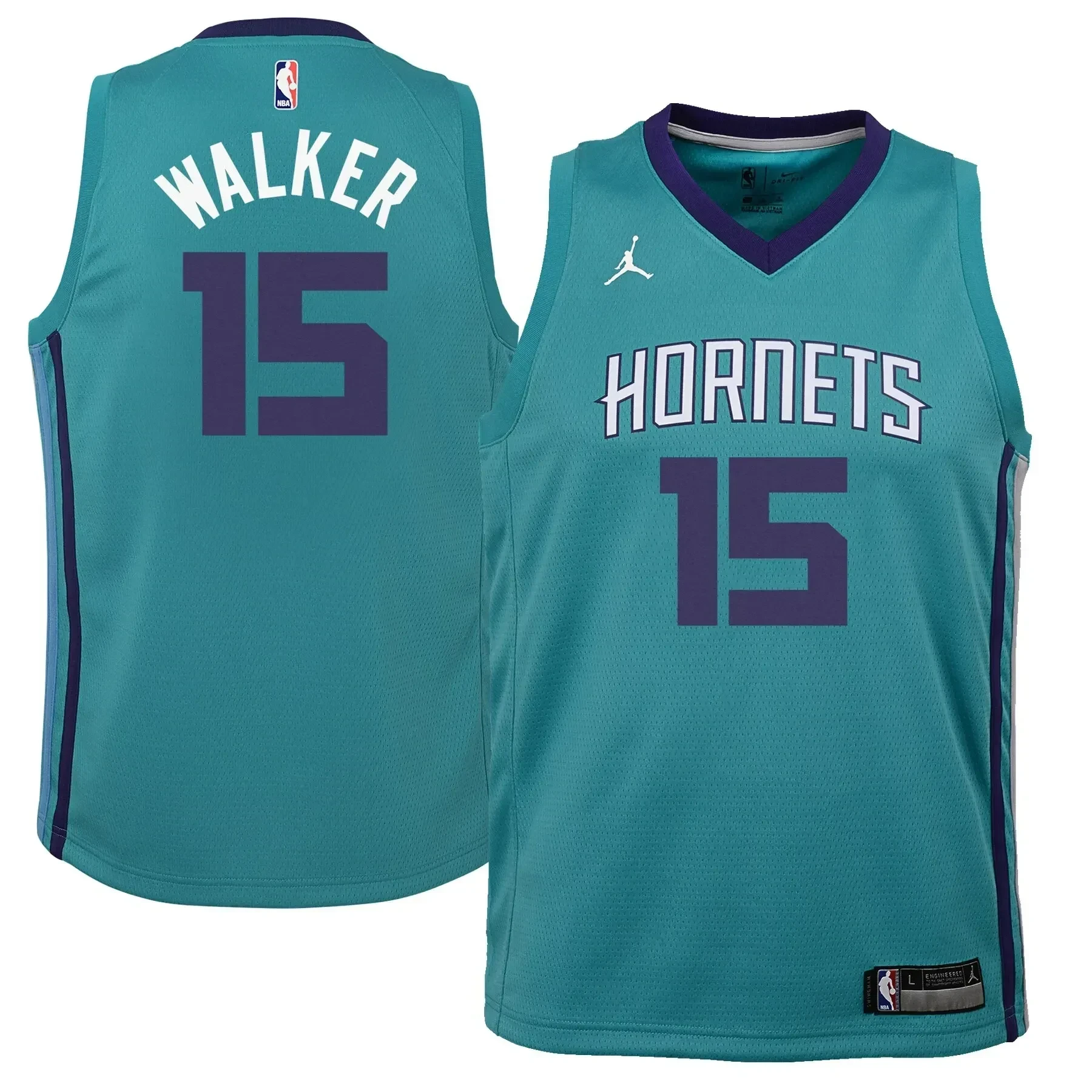 Kemba Walker Charlotte Hornets Youth Swingman Jersey Teal - Icon Edition - JS403 