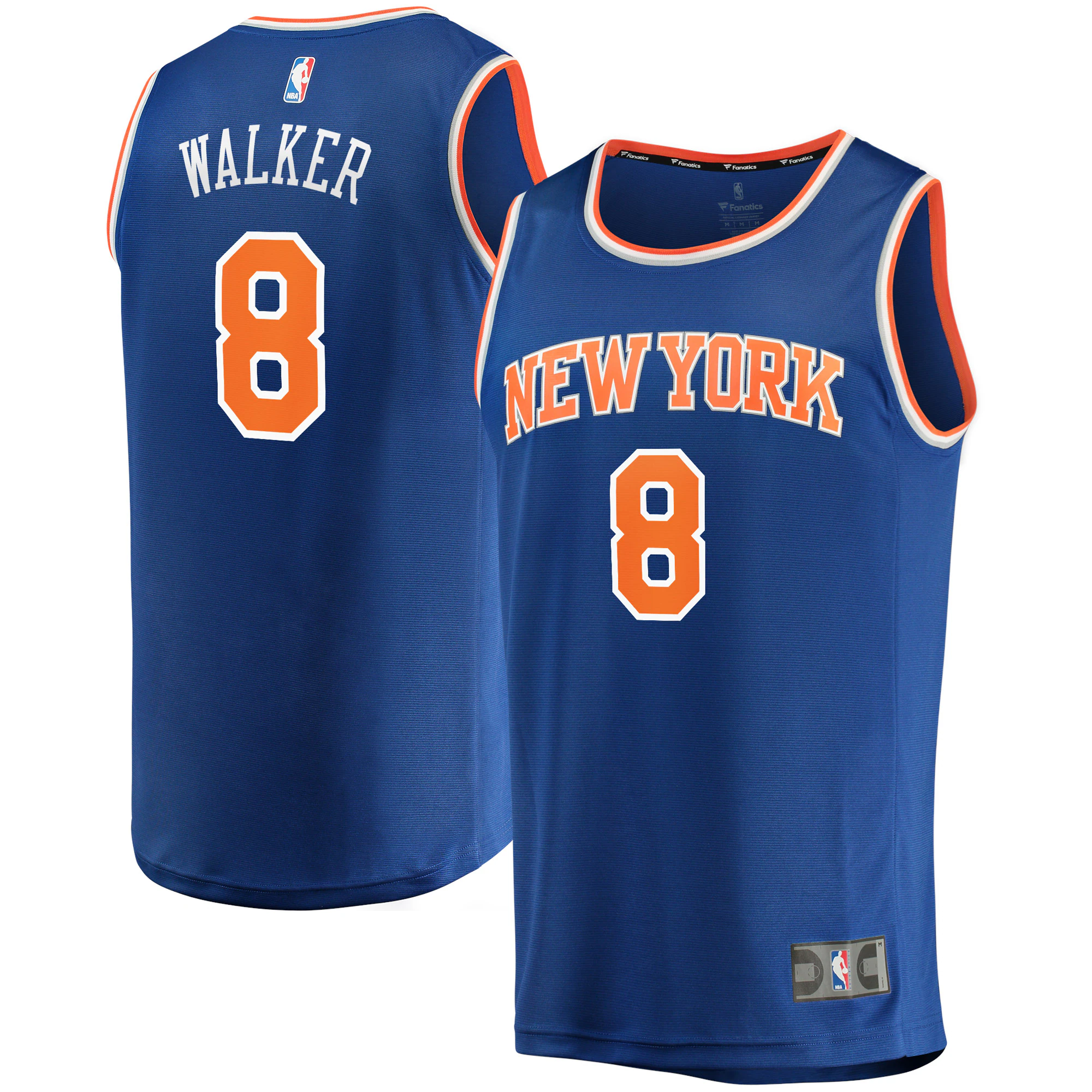 Alternative view of Kemba Walker New York Knicks Fanatics Branded Fast Break Replica Jersey - Icon Edition - Blue