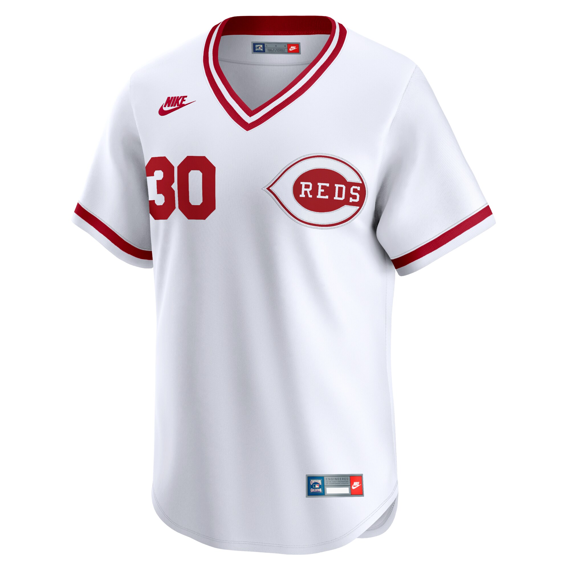 Alternative view of Ken Griffey Cincinnati Reds Throwback Cooperstown Limited Jersey - White