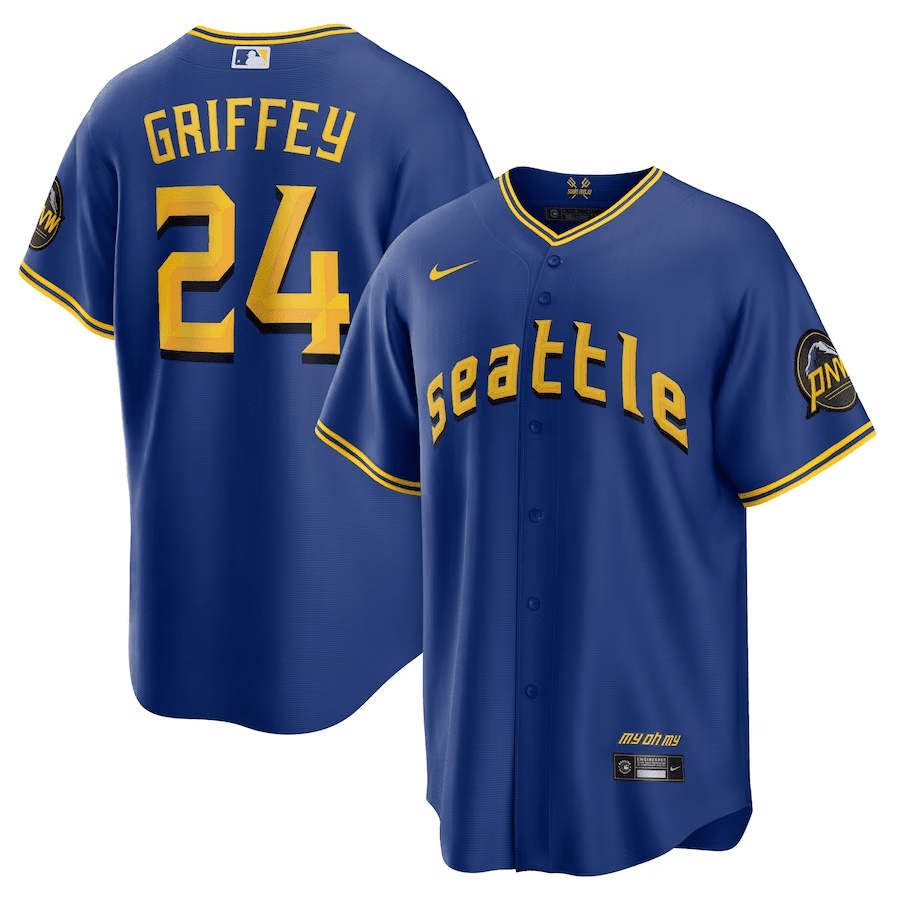 Ken Griffey Jr. 24 Seattle Mariners 2023 City Connect Game Jersey - Royal 