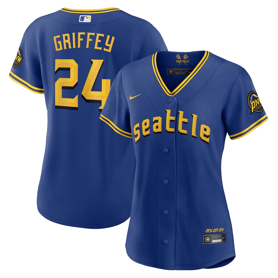 Ken Griffey Jr. 24 Seattle Mariners 2023 City Connect Game Jersey - Women's Royal 