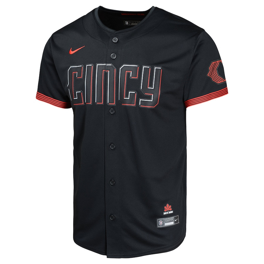 Alternative view of Ken Griffey Jr. 30 Cincinnati Reds City Connect Limited YOUTH Jersey - Black