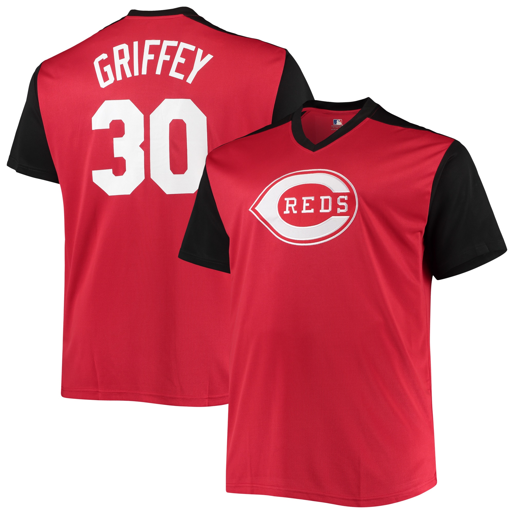 Alternative view of Ken Griffey Jr. Cincinnati Reds Cooperstown Collection Replica Player Jersey – Red/black