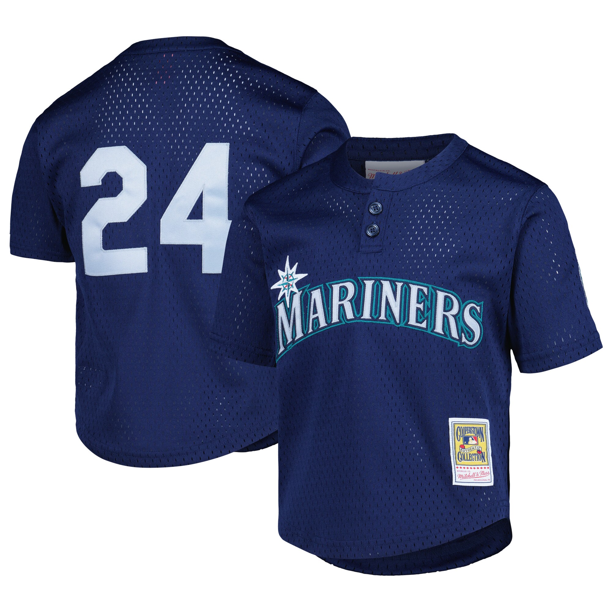 Ken Griffey Jr. Seattle Mariners Mitchell & Ness Preschool Cooperstown CollectionÃƒâ€šÃ‚Â mesh Batting Practice Jersey - Navy