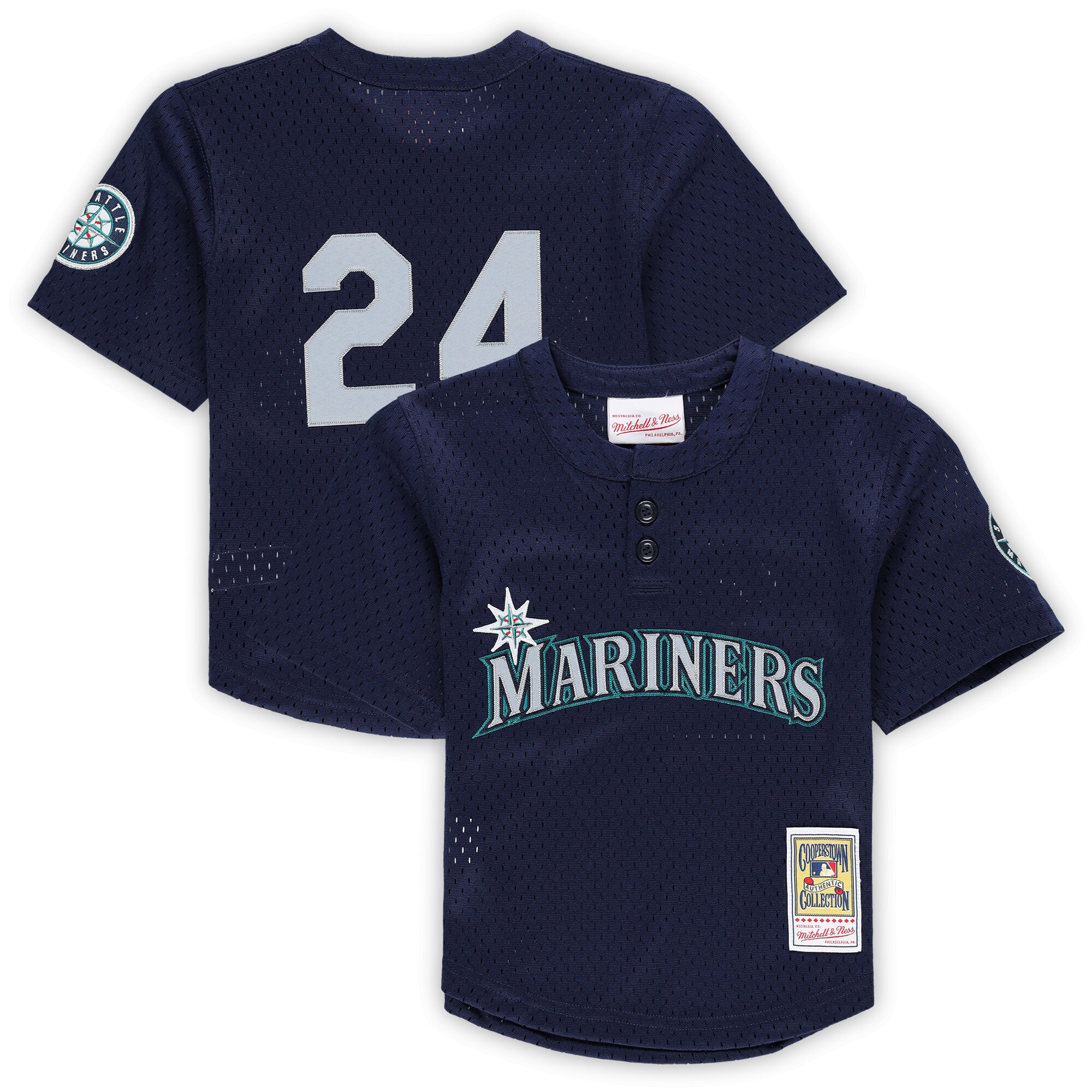 Ken Griffey Jr. Seattle Mariners Mitchell & Ness Toddler Cooperstown CollectionÃƒâ€šÃ‚Â mesh Batting Practice Jersey - Navy