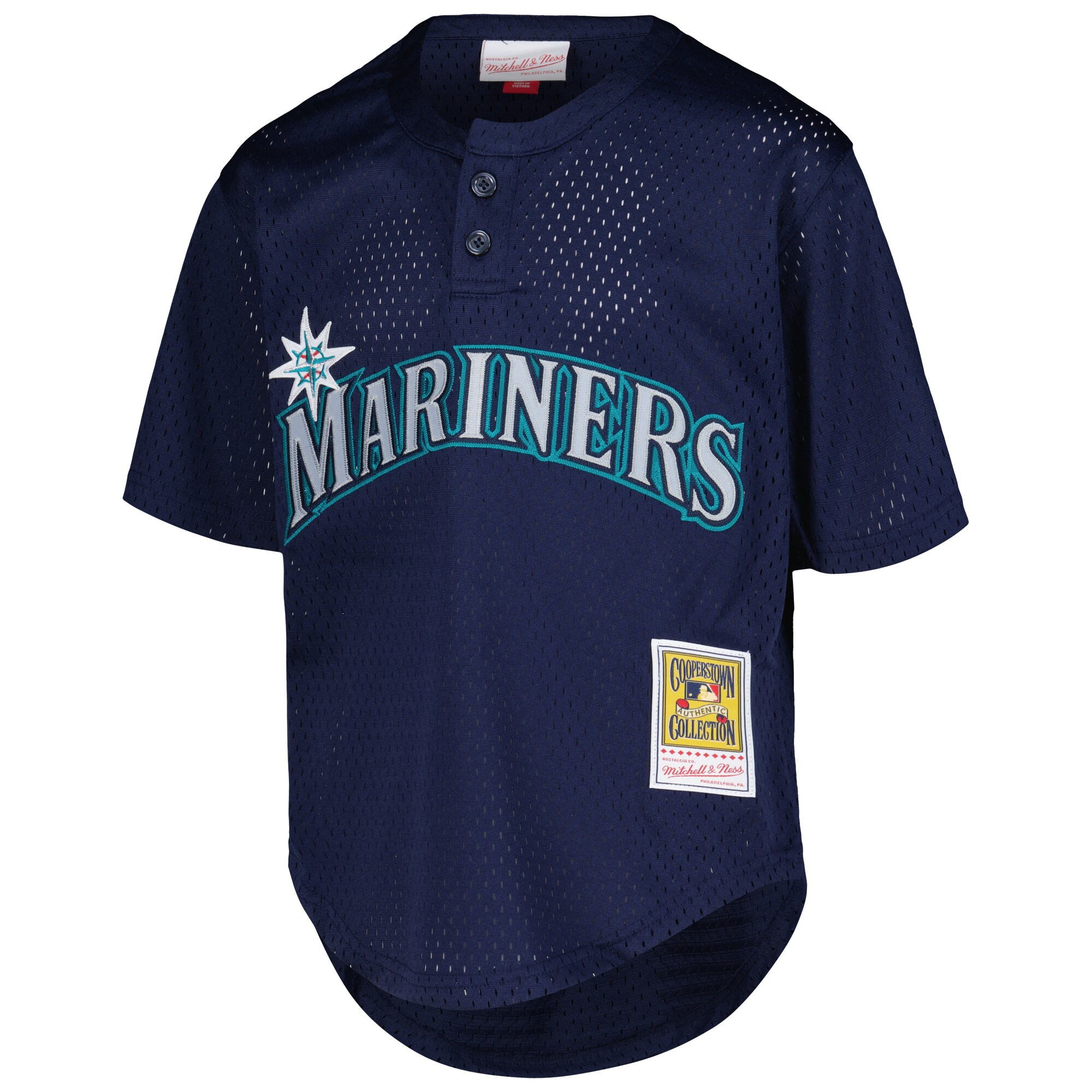 Alternative view of Ken Griffey Jr. Seattle Mariners Mitchell & Ness Youth Cooperstown CollectionÃƒâ€šÃ‚Â mesh Batting Practice Jersey - Navy