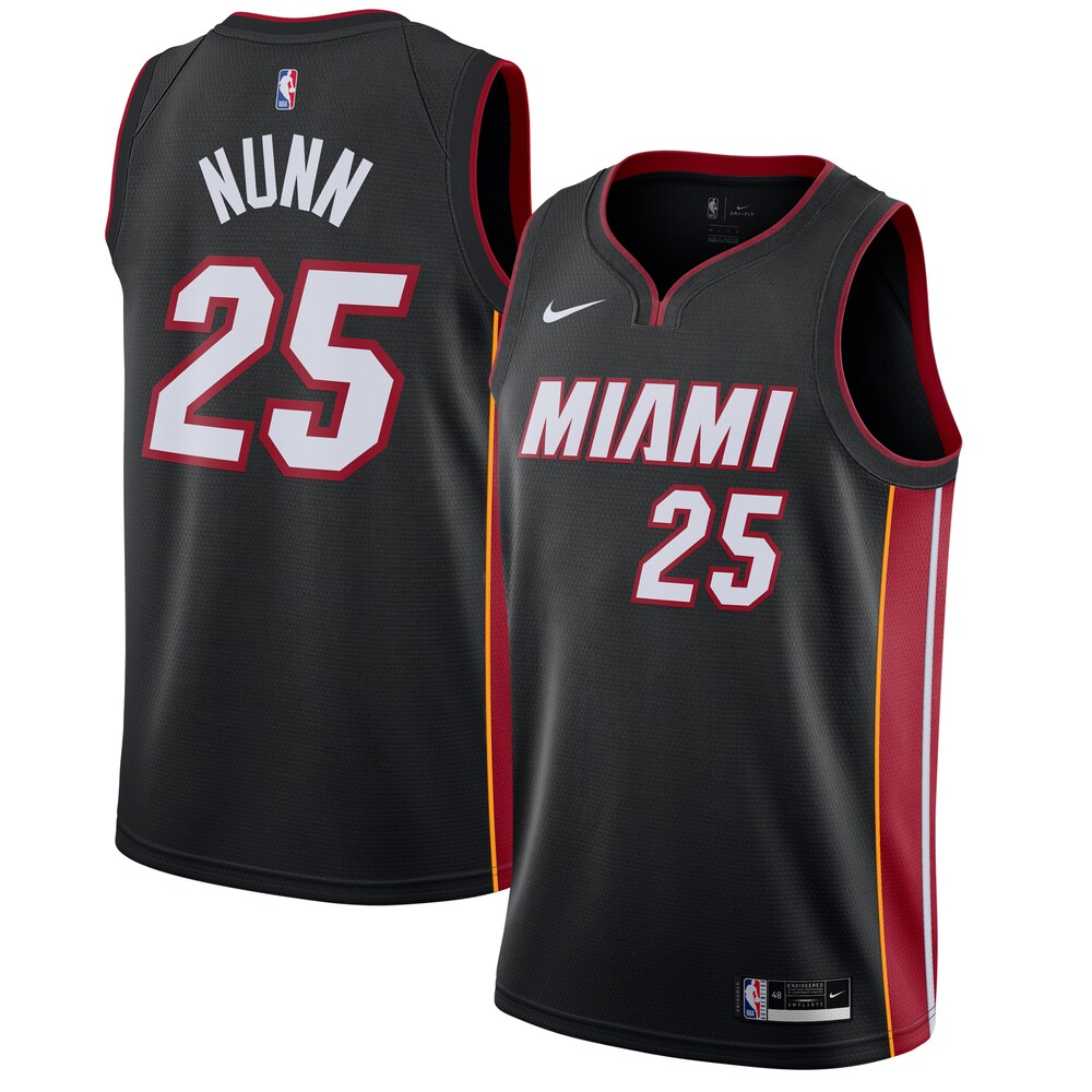 Kendrick Nunn Miami Heat 2020/21 Swingman Jersey Black - Icon Edition