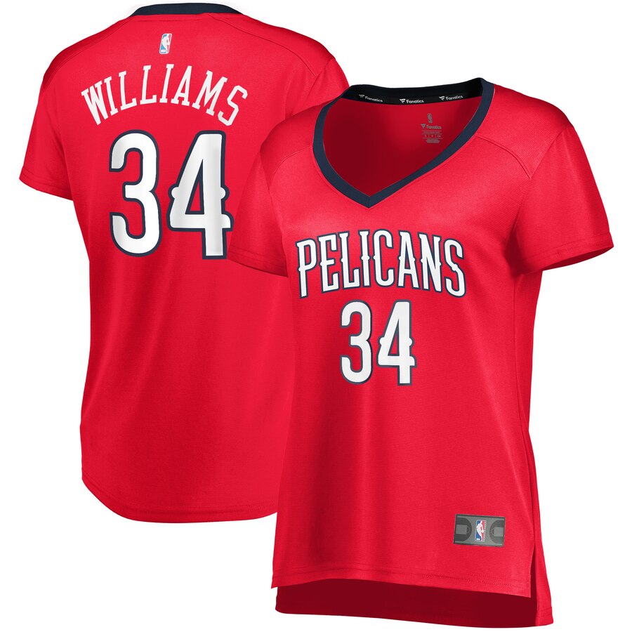 Kenrich Williams New Orleans Pelicans Fanatics Branded Women's Fast Break Player Replica Jersey - Statement Edition - Red