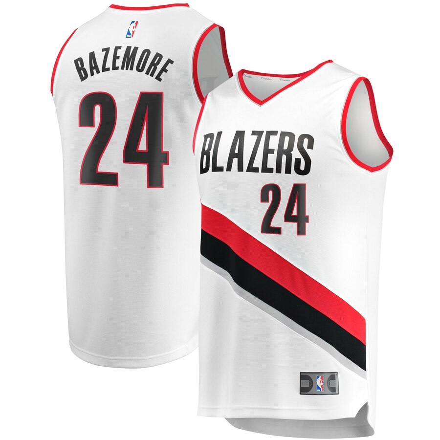 Kent Bazemore Portland Trail Blazers Fanatics Branded Fast Break Replica Jersey White - Association Edition