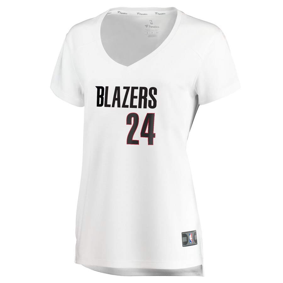Alternative view of Kent Bazemore Portland Trail Blazers Fanatics Branded Women's Fast Break Replica Jersey White - Association Edition