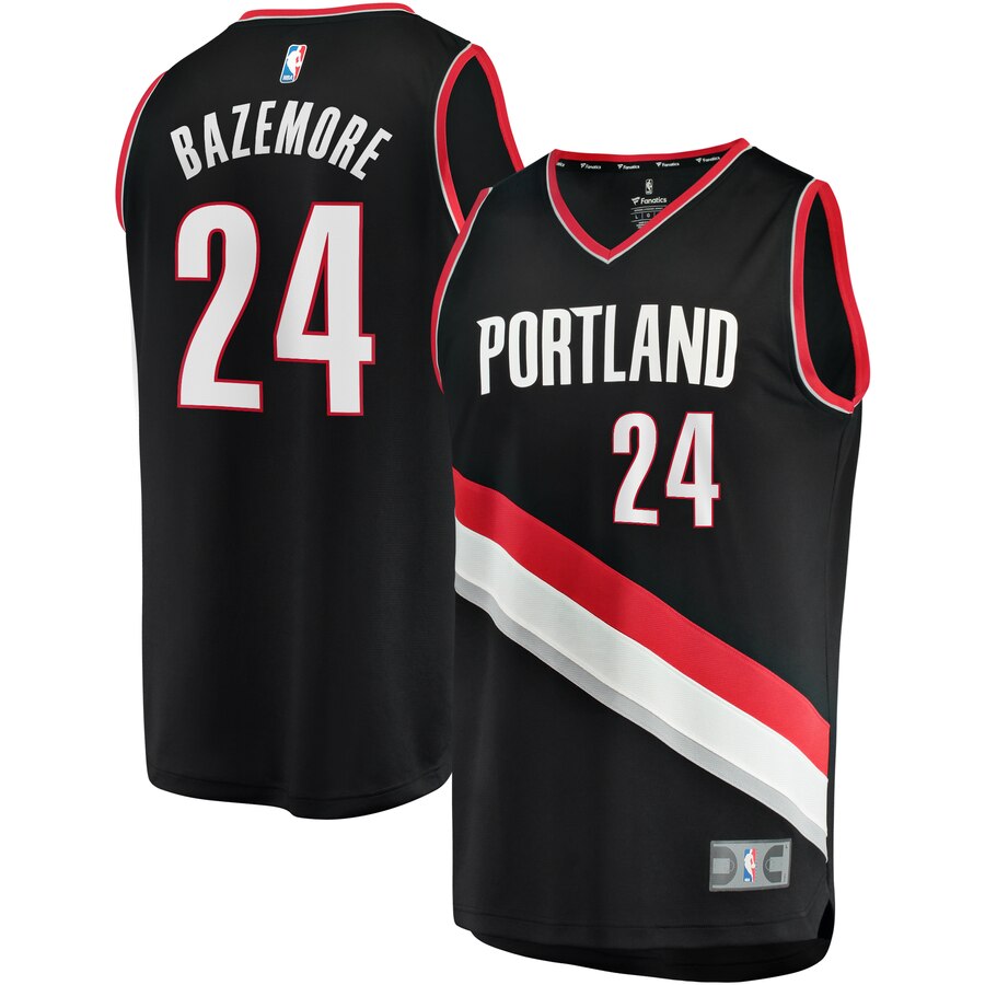 Kent Bazemore Portland Trail Blazers Fanatics Branded Youth Fast Break Replica Jersey Black - Icon Edition