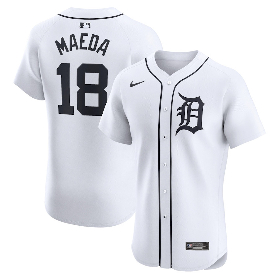 Kenta Maeda 18 Detroit Tigers Home Elite Player Men Jersey - White