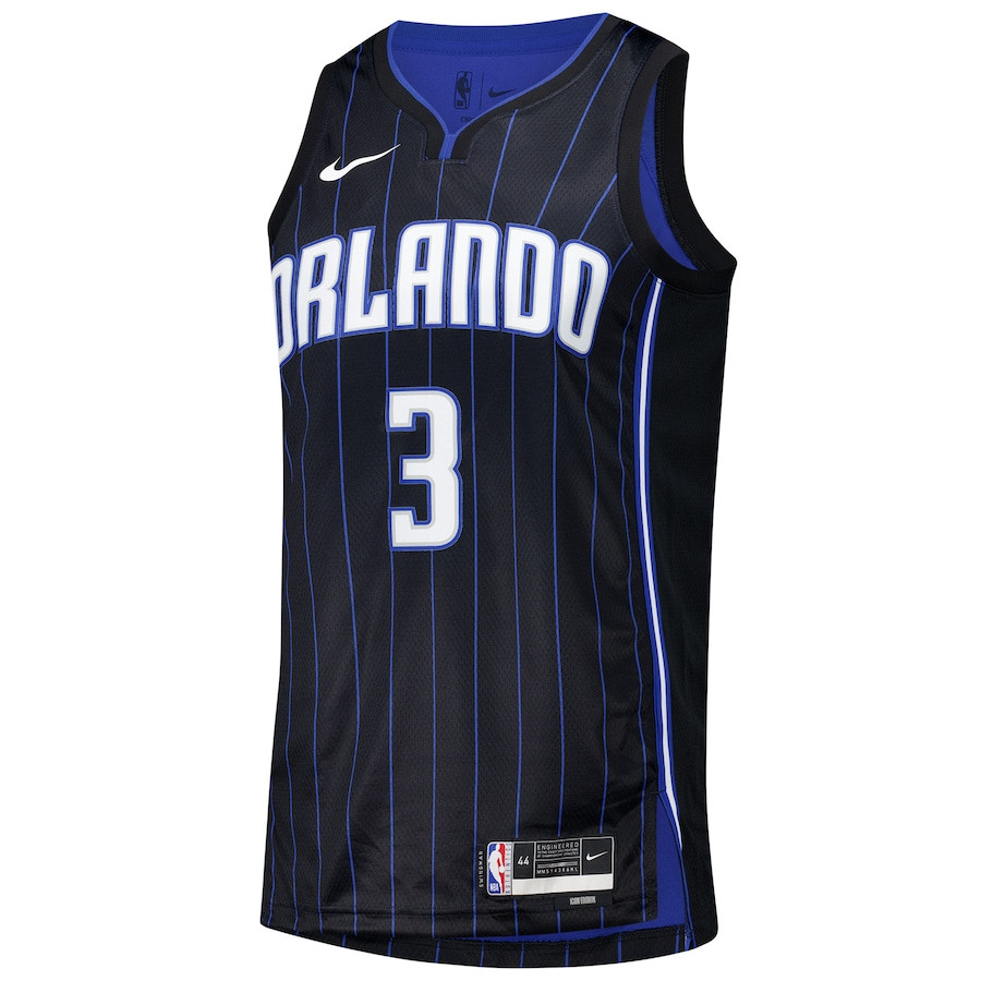 Alternative view of Kentavious Caldwell-Pope 3 Orlando Magic Unisex 2024 Offseason Addition Swingman Jersey - Black - JS366 