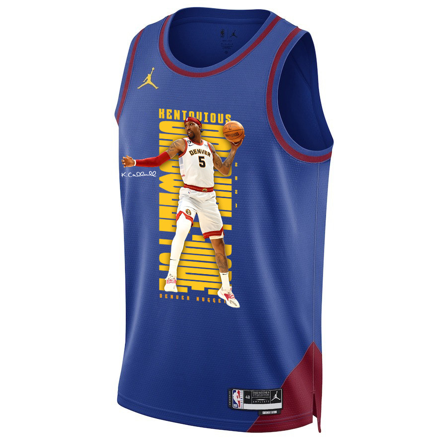 Alternative view of Kentavious Caldwell-Pope 5 Denver Nuggets Scoring Flair 2023 NBA Champions Swingman Jersey - Blue - JS679 