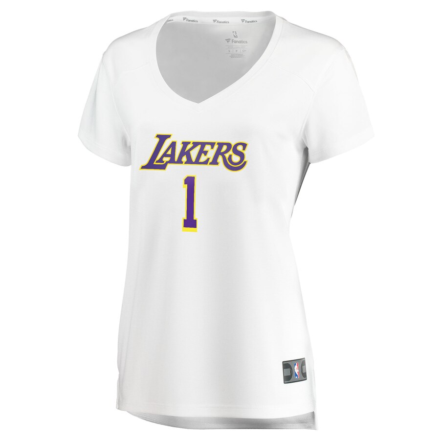 Alternative view of Kentavious Caldwell-pope Los Angeles Lakers Fanatics Branded Women's Fast Break Replica Player Jersey - Association Edition - White