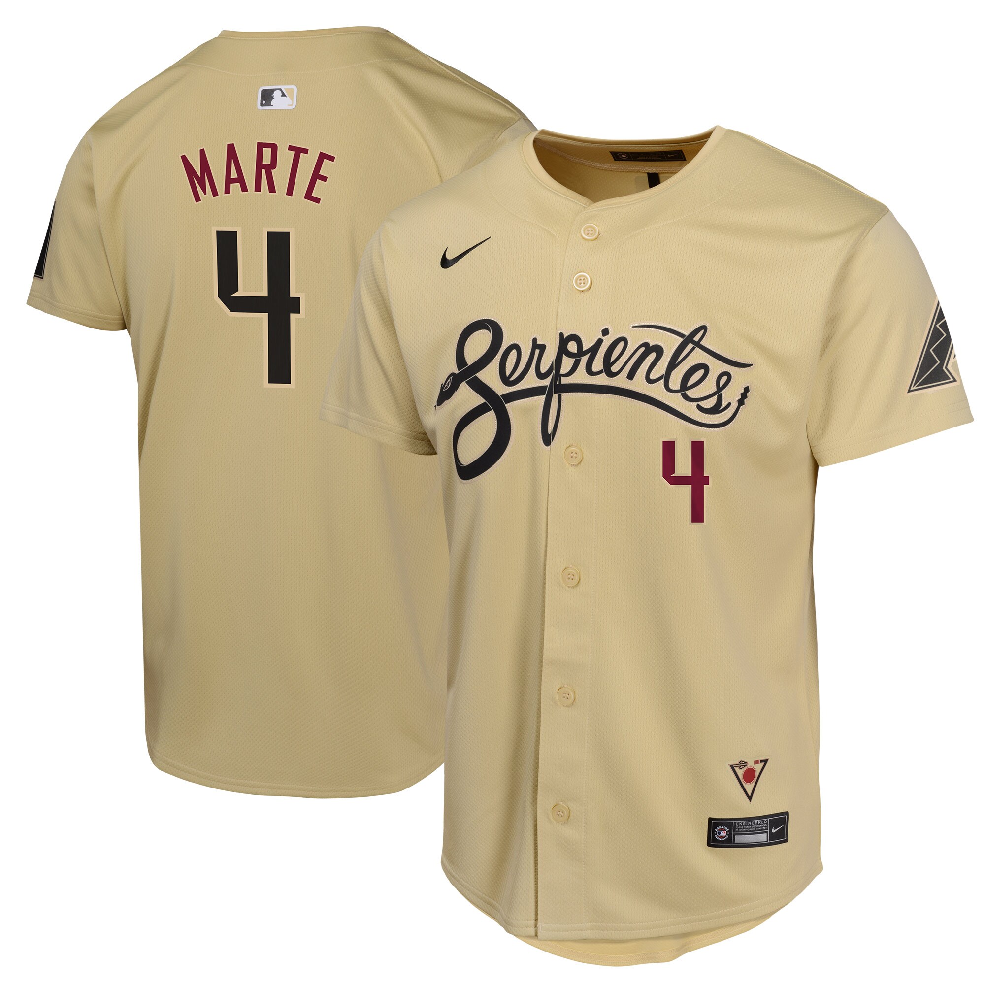 Ketel Marte Arizona Diamondbacks Youth City Connect Limited Player Jersey - Sand