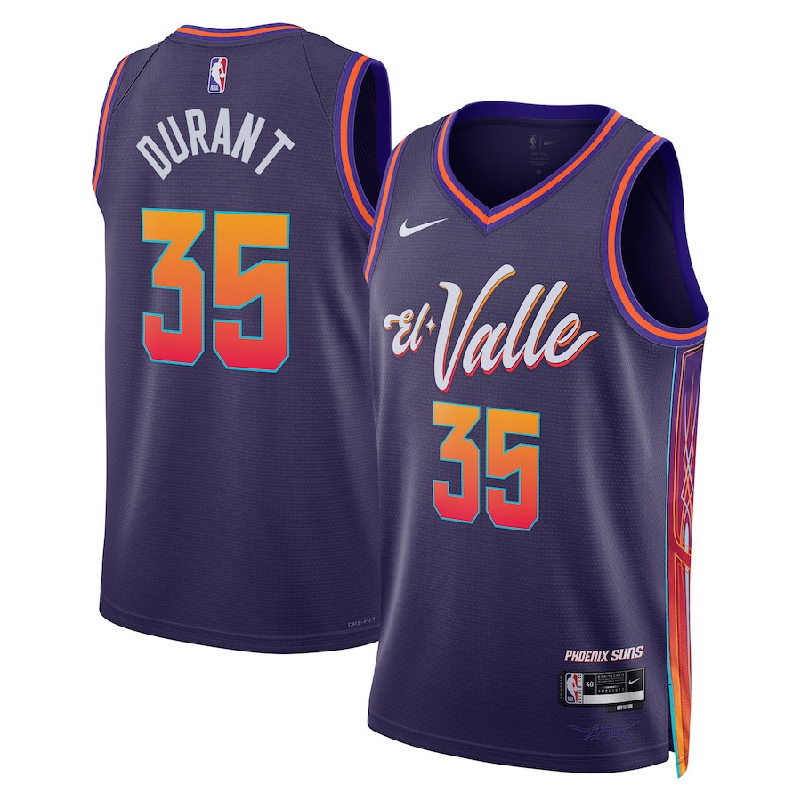 Kevin Durant 35 Phoenix Suns 2023/24 City Edition Swingman Jersey - Purple - JS923 