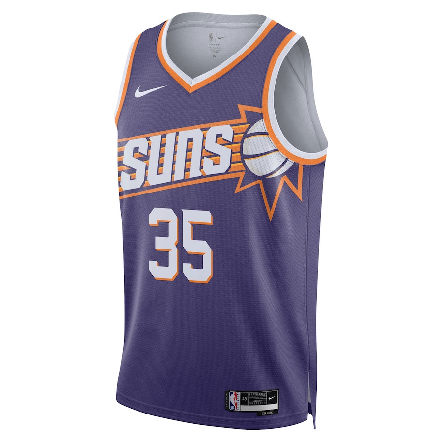 Alternative view of Kevin Durant 35 Phoenix Suns 2023/24 Swingman Jersey - Icon Edition - Purple - JS512 