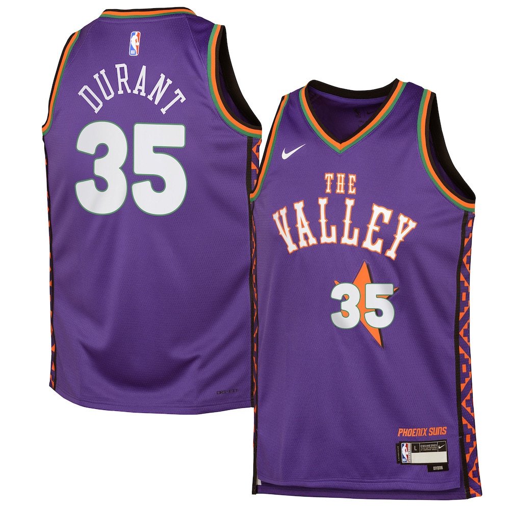 Kevin Durant 35 Phoenix Suns 2024/25 Swingman Player YOUTH Jersey - City Edition - Purple - JS219 