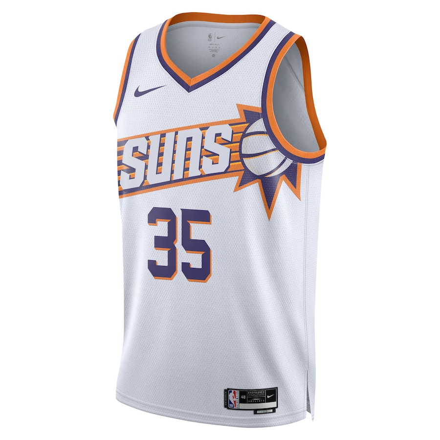 Alternative view of Kevin Durant 35 Phoenix Suns Swingman Jersey - Association Edition - White - JS155 