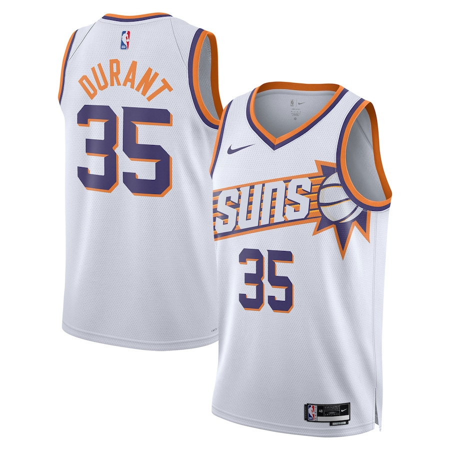 Kevin Durant 35 Phoenix Suns Swingman Jersey - Association Edition - White - JS155 