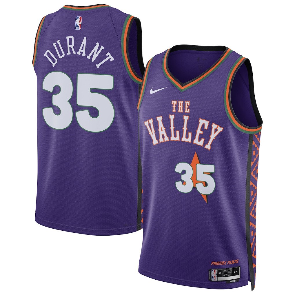 Kevin Durant 35 Phoenix Suns Unisex 2024/25 Swingman Player Jersey - City Edition - Purple - JS783 
