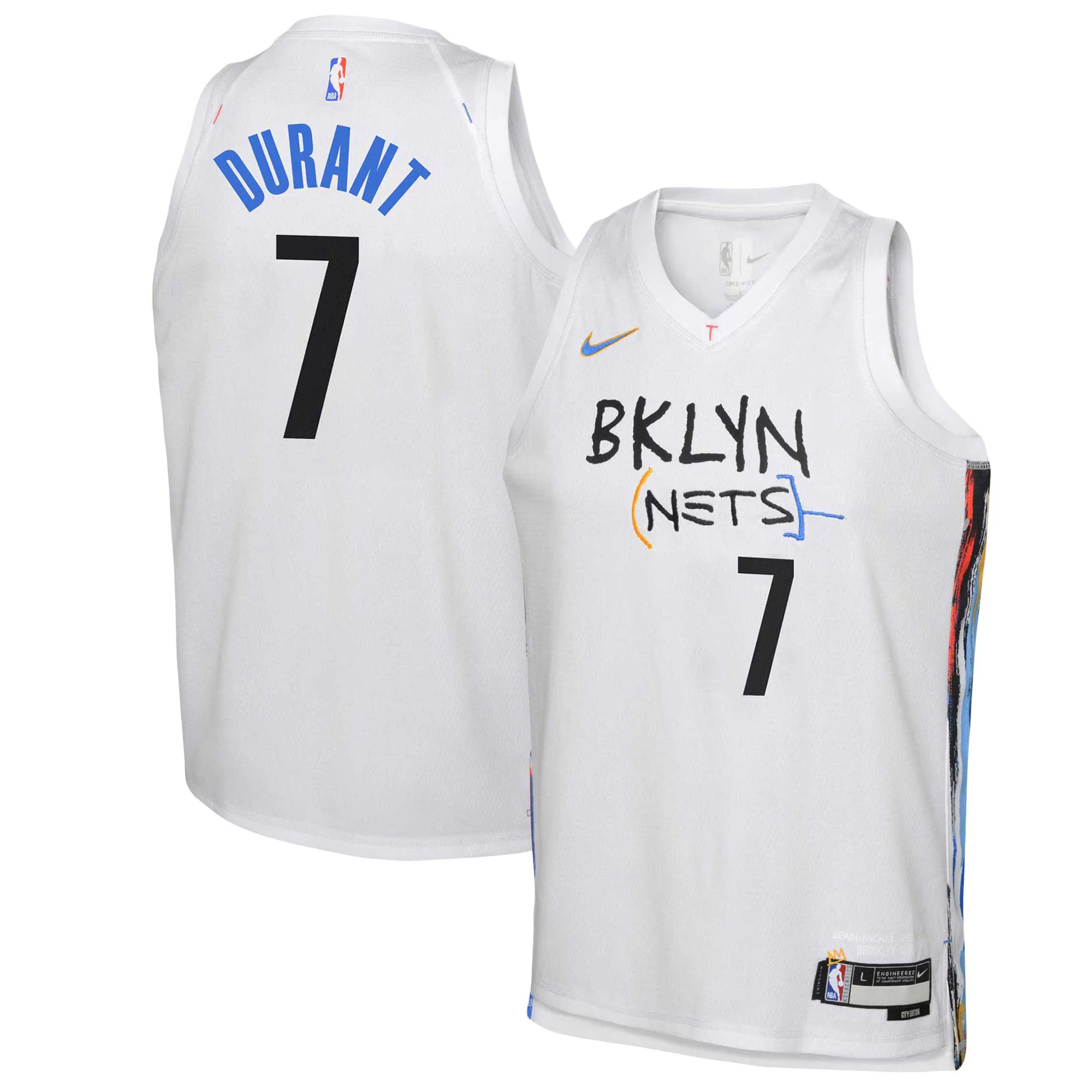 Kevin Durant Brooklyn Nets Youth 2022/23 Swingman Replica Jersey - City Edition - White