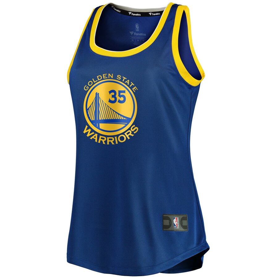 Alternative view of Kevin Durant Golden State Warriors Fanatics Branded Women's Fast Break Tank Jersey - Icon Edition - Royal