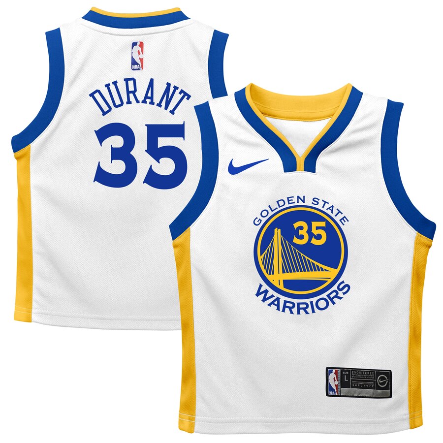 Kevin Durant Golden State Warriors Preschool Replica Jersey White - Association Edition