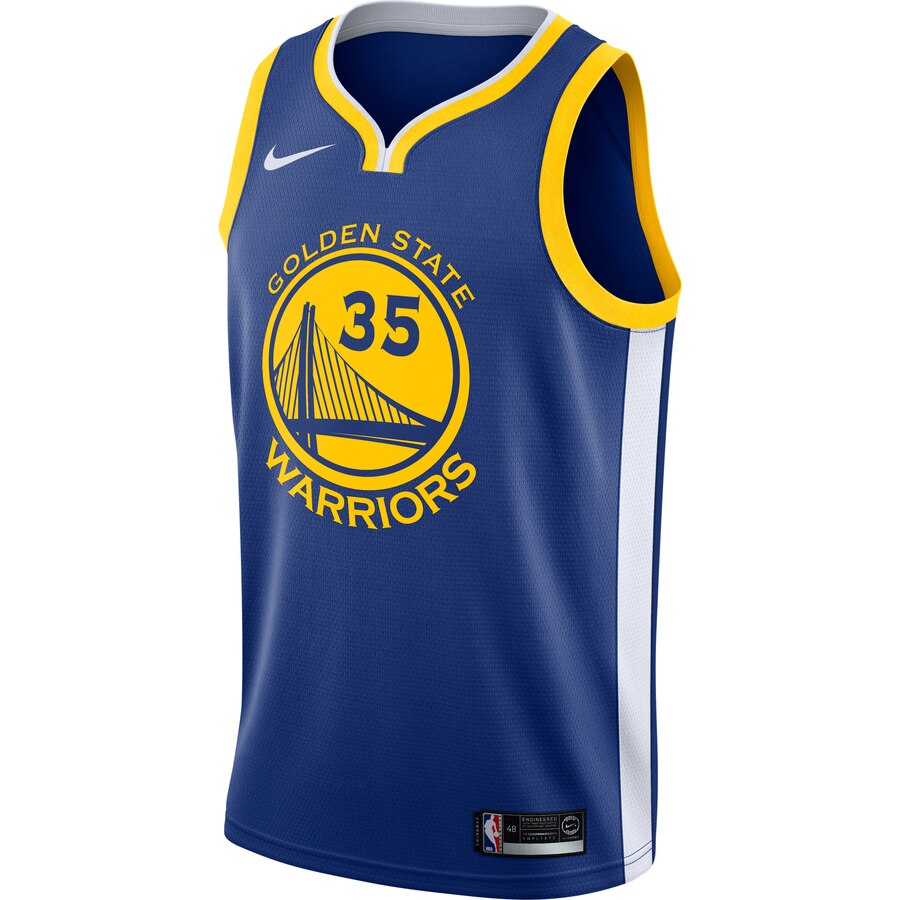 Alternative view of Kevin Durant Golden State Warriors Swingman Jersey Royal - Icon Edition