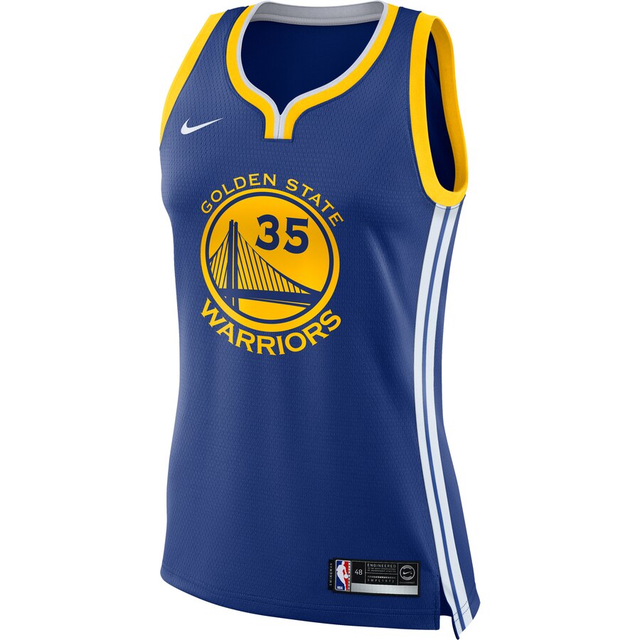 Alternative view of Kevin Durant Golden State Warriors Women's Swingman Jersey Royal - Icon Edition