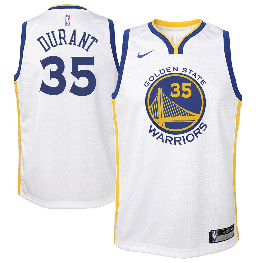 Kevin Durant Golden State Warriors Youth Swingman Jersey White - Association Edition