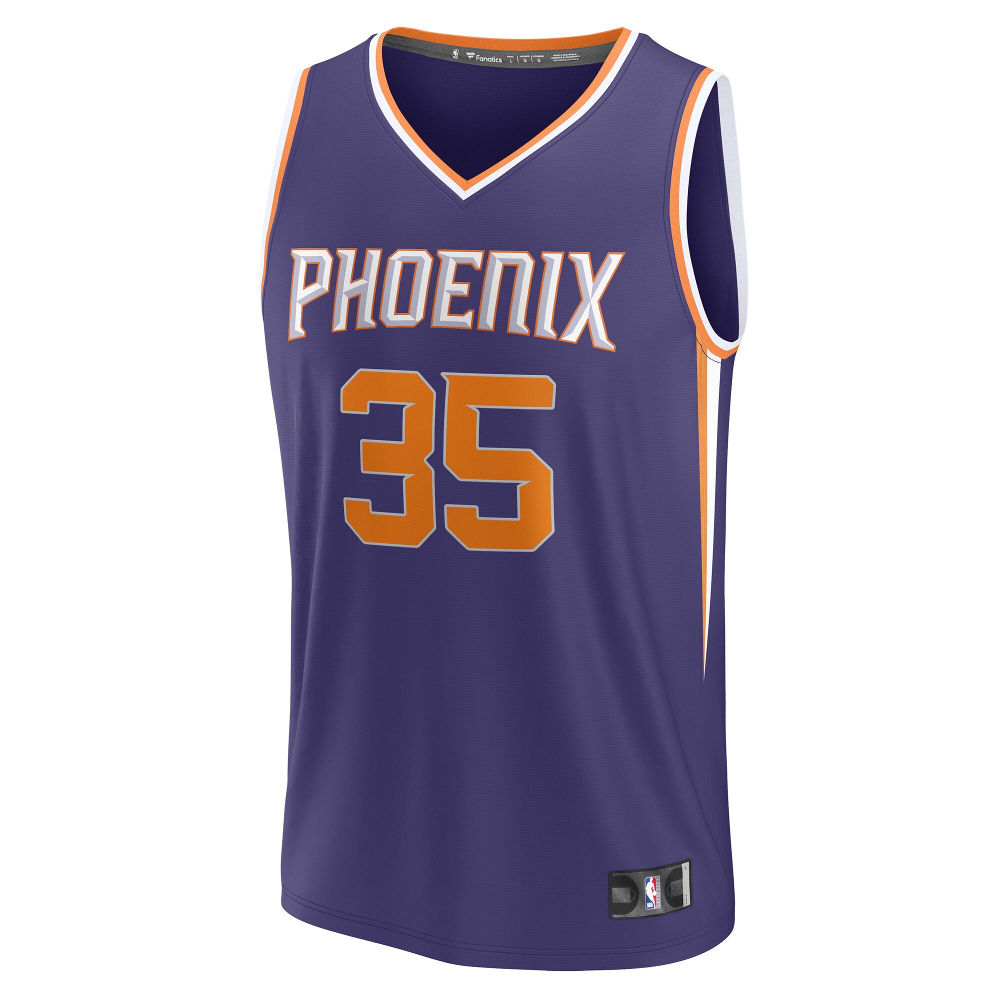 Alternative view of Kevin Durant Phoenix Suns Fanatics Fastbreak Jersey - Icon Edition - Purple