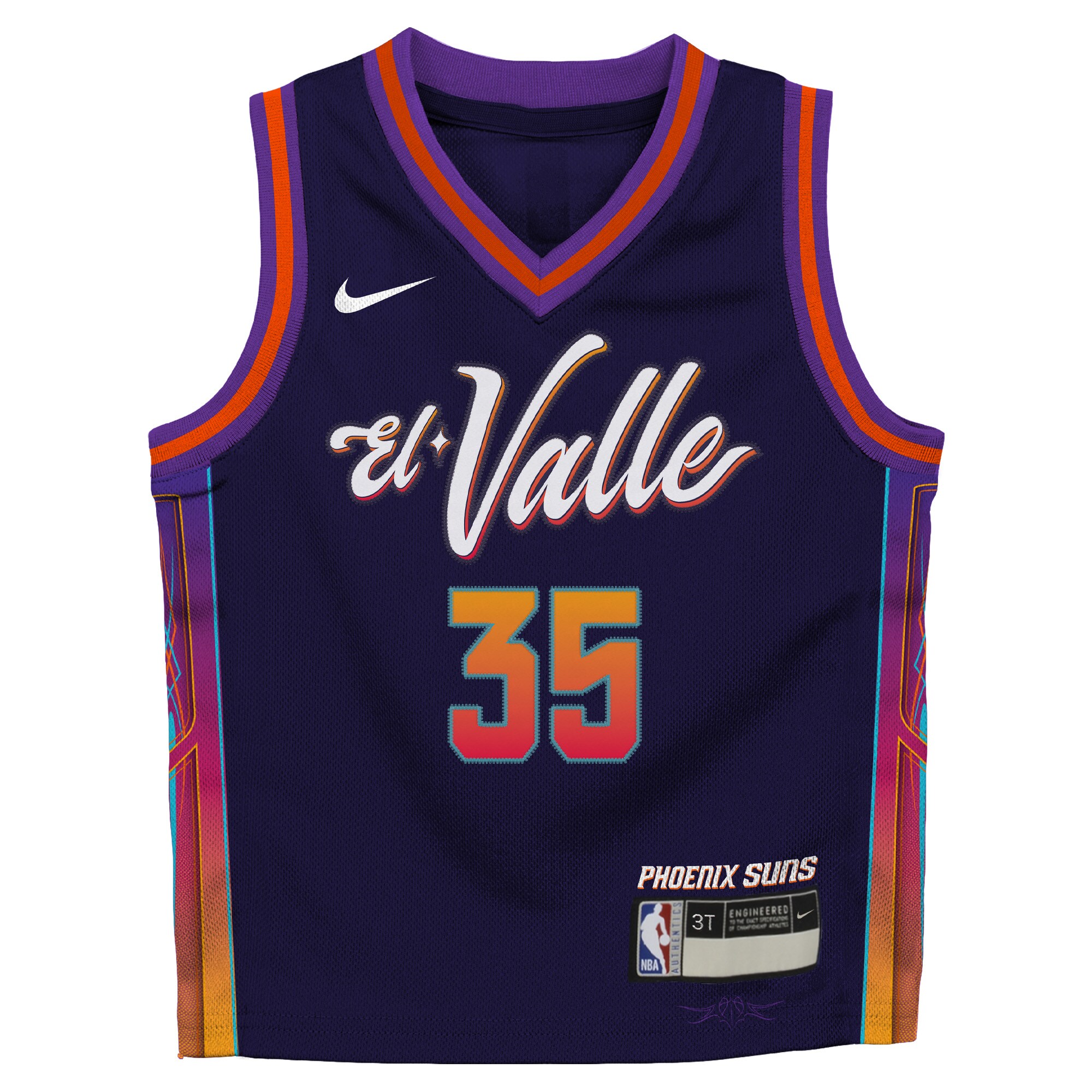 Alternative view of Kevin Durant Phoenix Suns Infant Swingman Replica Jersey - City Edition - Purple