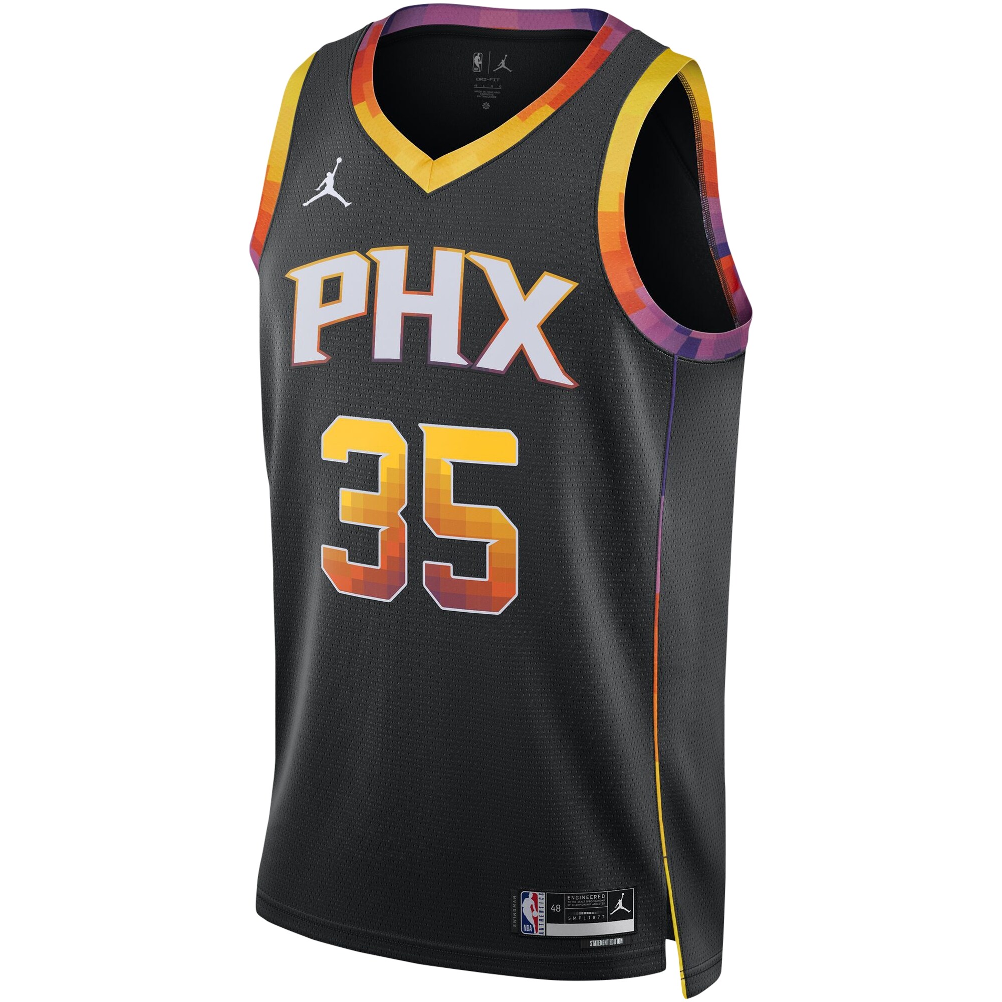 Alternative view of Kevin Durant Phoenix Suns Jordan Brand Unisex Swingman Jersey - Statement Edition - Black