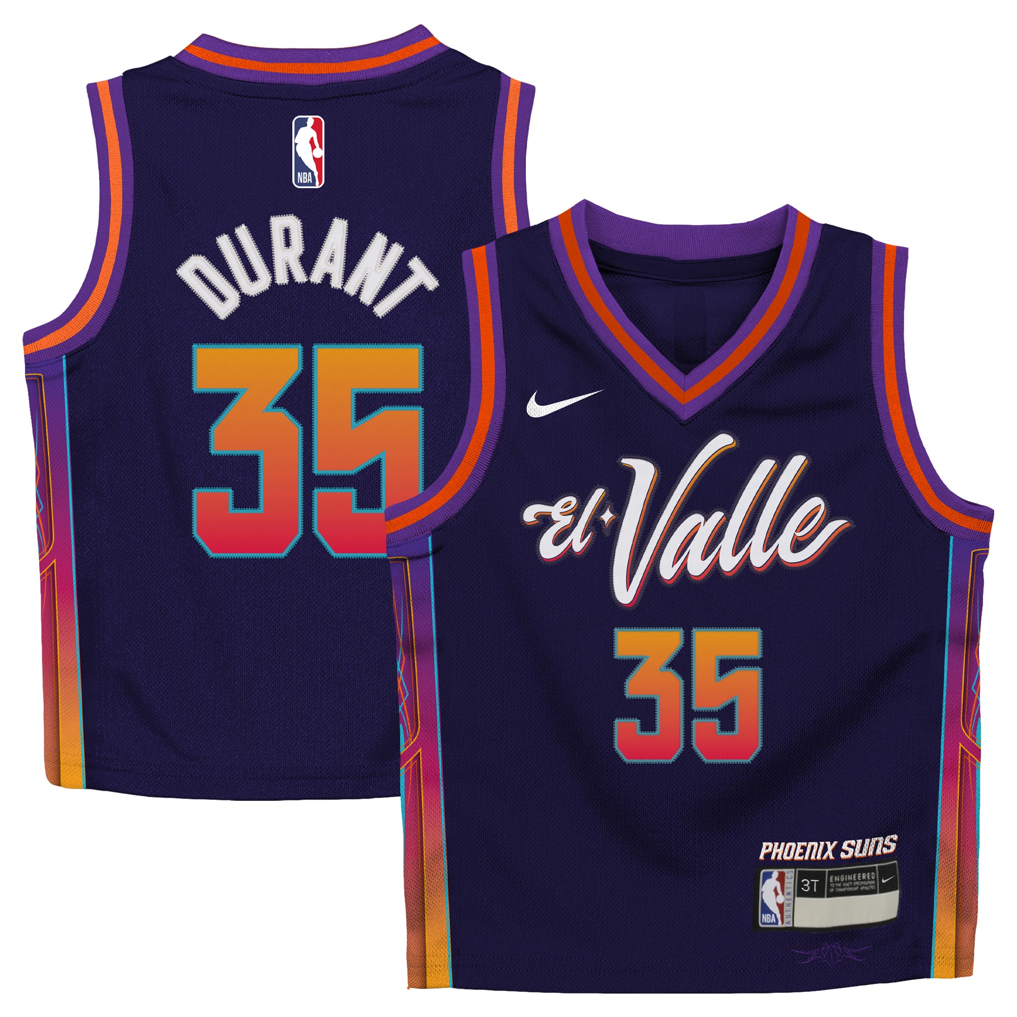 Kevin Durant Phoenix Suns Toddler 2023/24 Swingman Replica Jersey - City Edition - Purple
