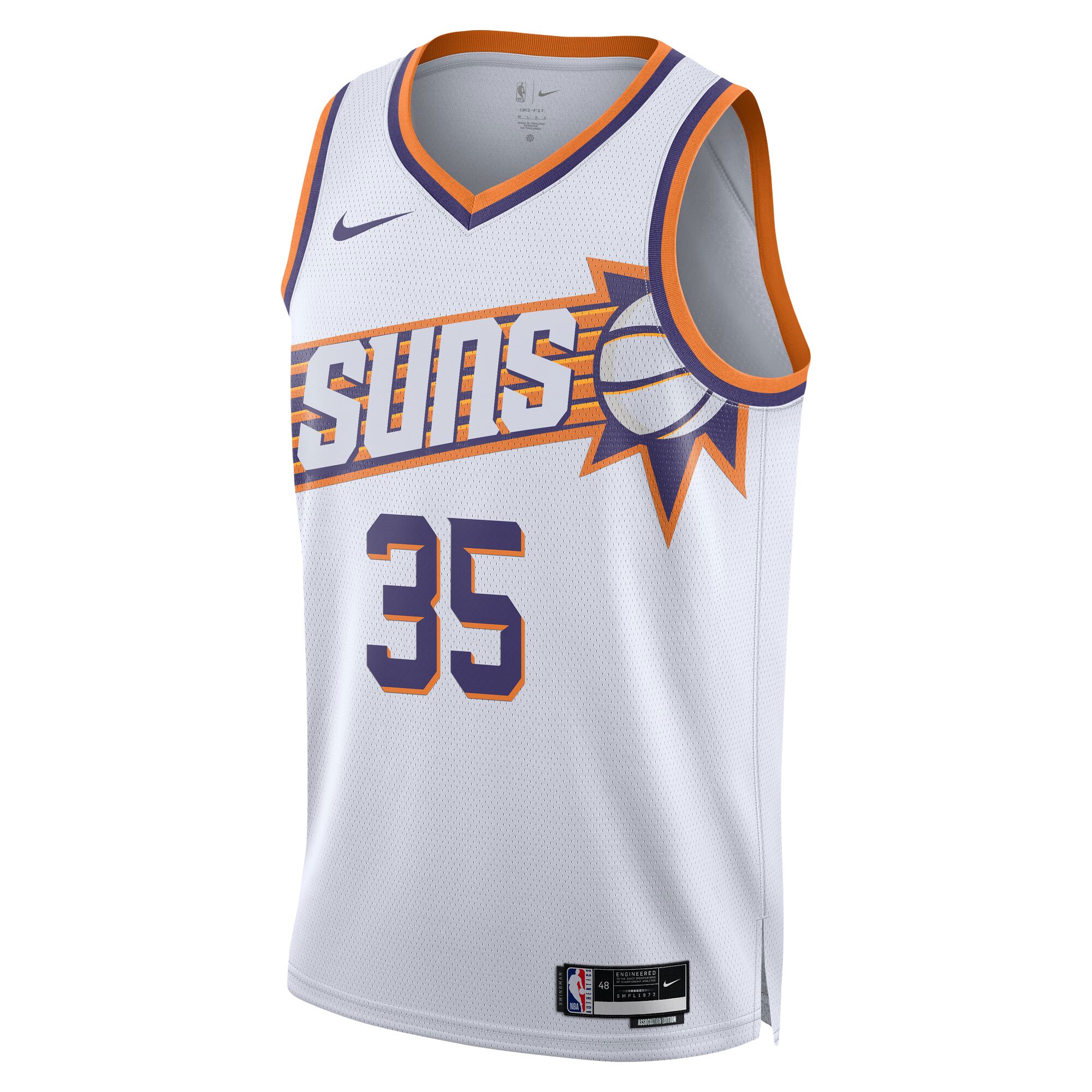 Alternative view of Kevin Durant Phoenix Suns Unisex Swingman Jersey - Association Edition - White