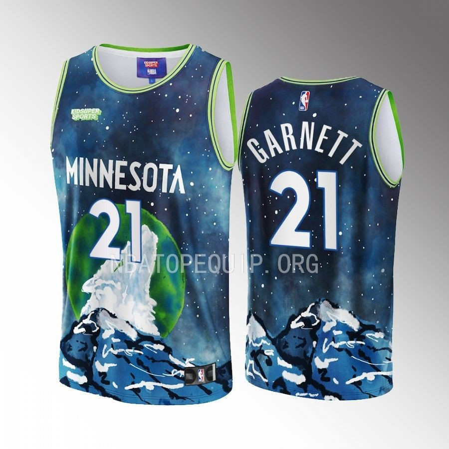Kevin Garnett 21 Minnesota Timberwolves NBA & KidSuper Studios Unisex Hometown Jersey - JS368 